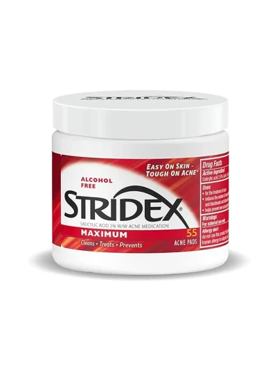 Stridex Salicylic Acid 2% Soft Touch Pads Maximum, 55 each