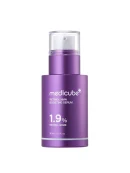 A professional shot of Retinol NMN Boosting Serum 1.9% in its purple bottle, featuring Retinol-Some technology for advanced skin texture improvement.