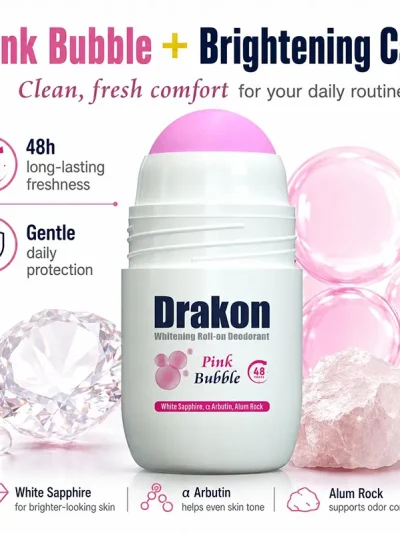 Drakon Pink Bubble 5-in-1 Roll-On Deodorant 50ml